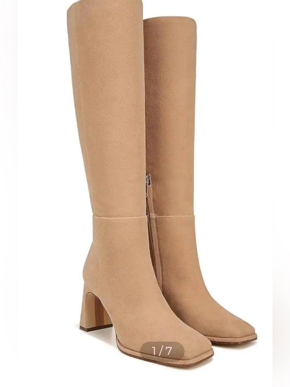 Sam Elderman women’s Issabel carmel suede Tall Boot 8.5 new